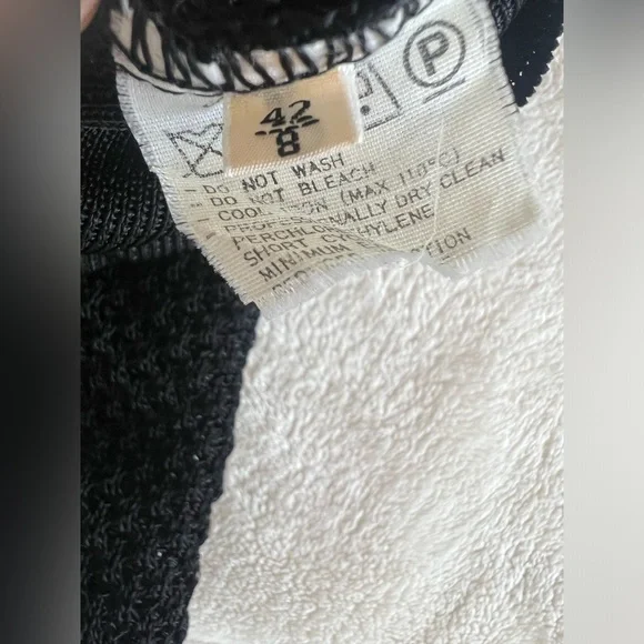 State of Claude Montana Black Mesh Sheer Tunic Top Italy Size 8 - Picture 9 of 10